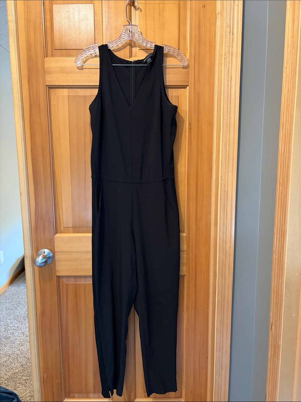 Athleta Sleeveless Black Jumpsuit for Women